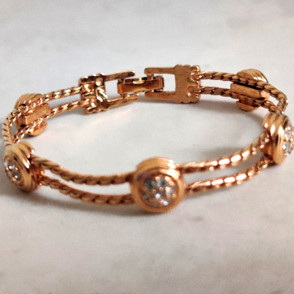 Signed Swarovski Swan Mark Bracelet